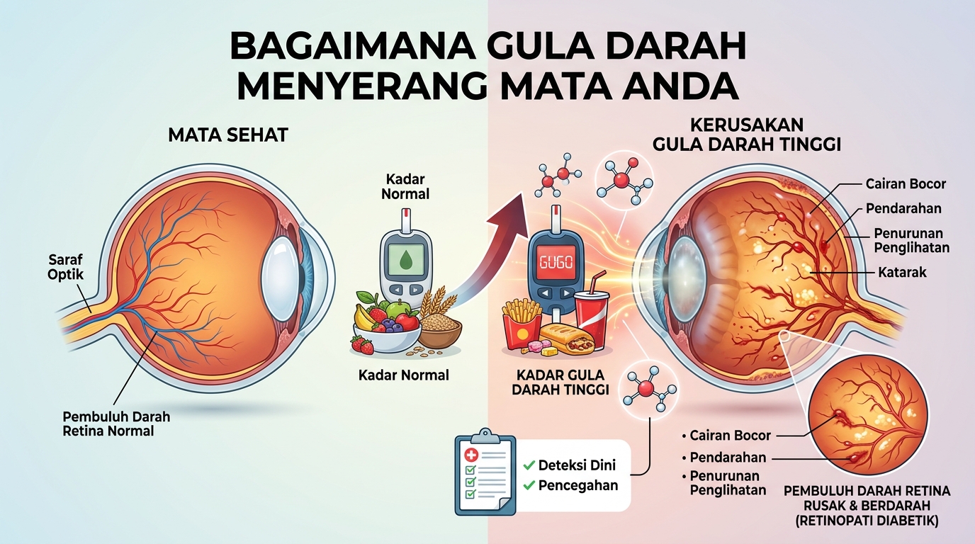 Bahaya Gula Darah Tinggi yang Merusak Mata